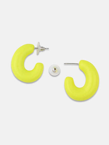 Contemporary Half Hoop Earrings