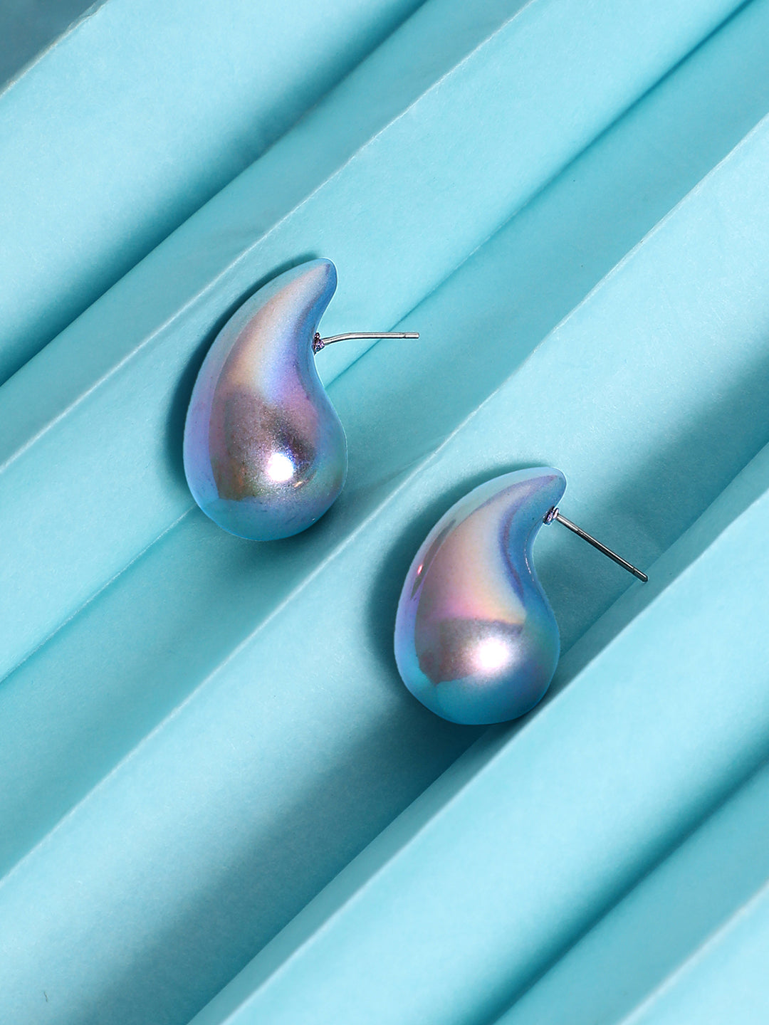 Silver-Plated Contemporary Studded Earrings