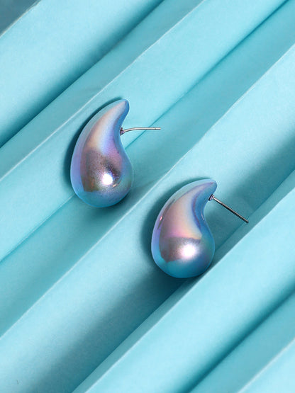 Silver-Plated Contemporary Studded Earrings