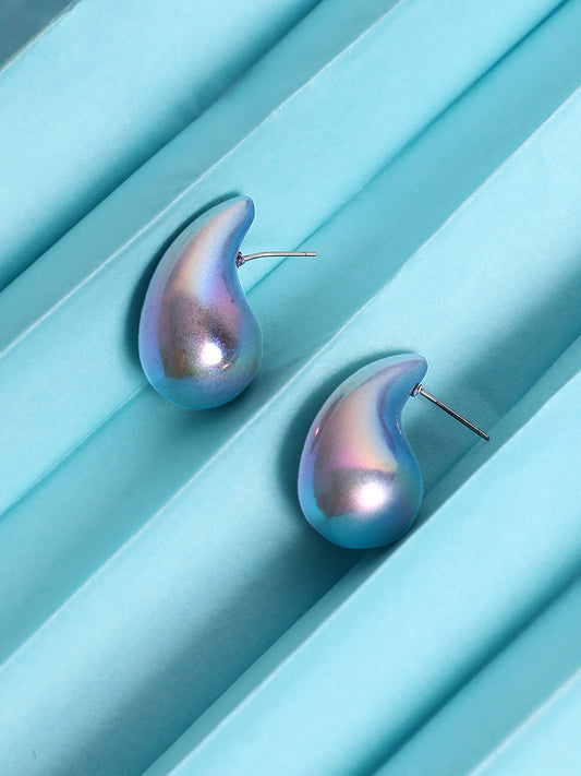 Silver-Plated Contemporary Studded Earrings
