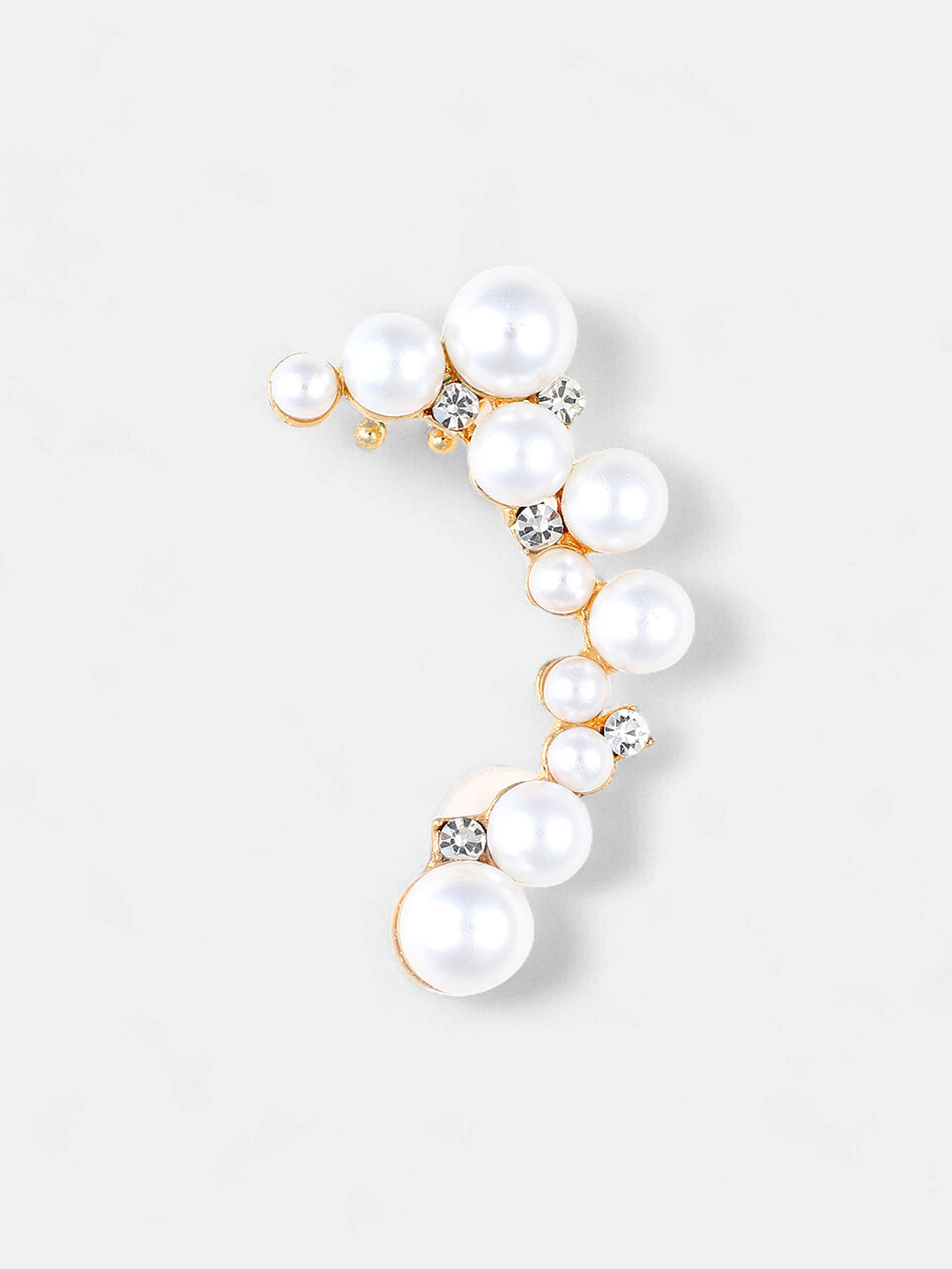 The Pearl Cuff Earring Cuff Earrings - Pearl White-SOHIER8825