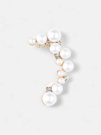 The Pearl Cuff Earring Cuff Earrings - Pearl White-SOHIER8825
