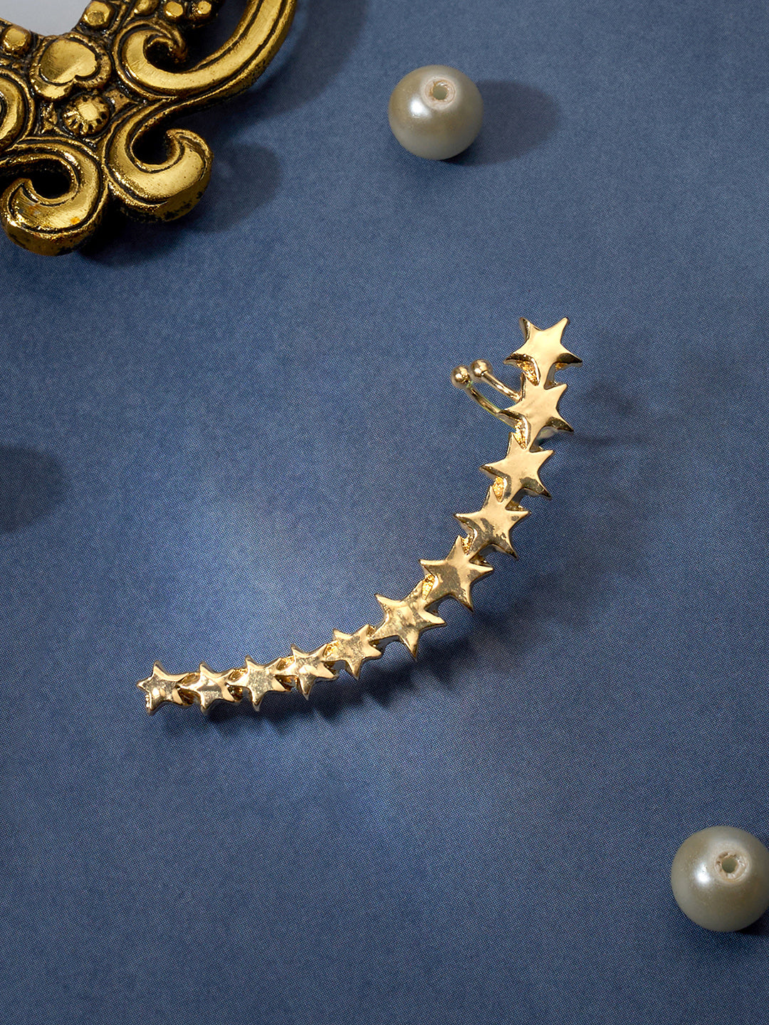 Gold-Plated Contemporary Studded Earrings