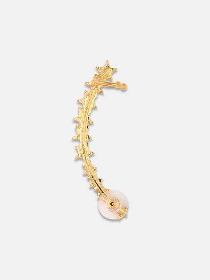 Gold-Plated Contemporary Studded Earrings
