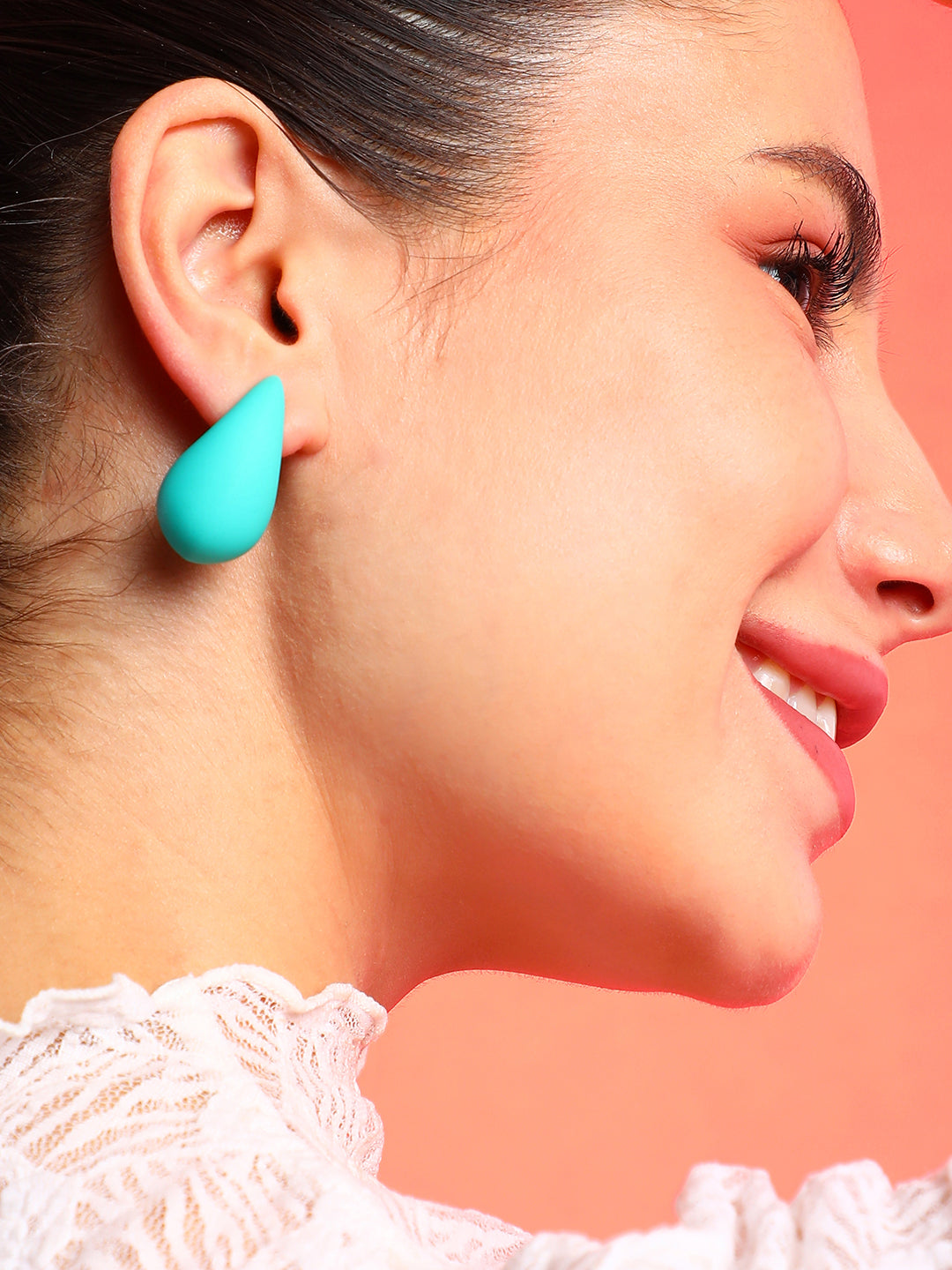 The Teardrop  Drop Earrings - Turquoise Blue-SOHIER8834