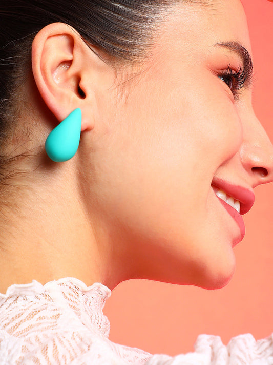 The Teardrop  Drop Earrings - Turquoise Blue-SOHIER8834