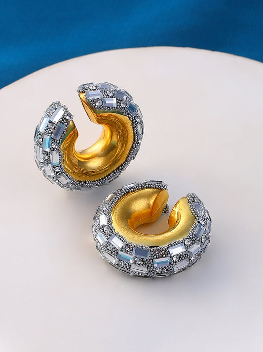 Women's The Mirror Cuff Earrings - Metallic Silver