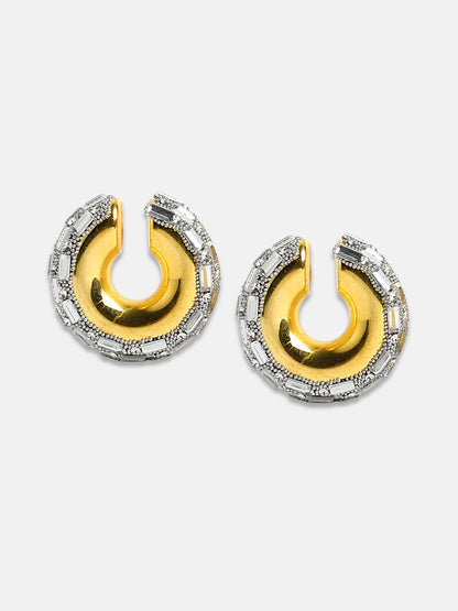 Women's The Mirror Cuff Earrings - Metallic Silver
