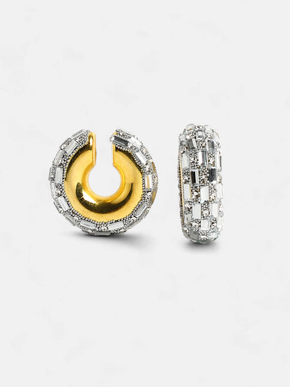 Women's The Mirror Cuff Earrings - Metallic Silver