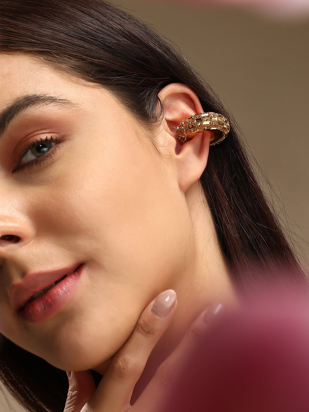 The Mirror Cuff Earrings - Antique Gold-SOHIER8841
