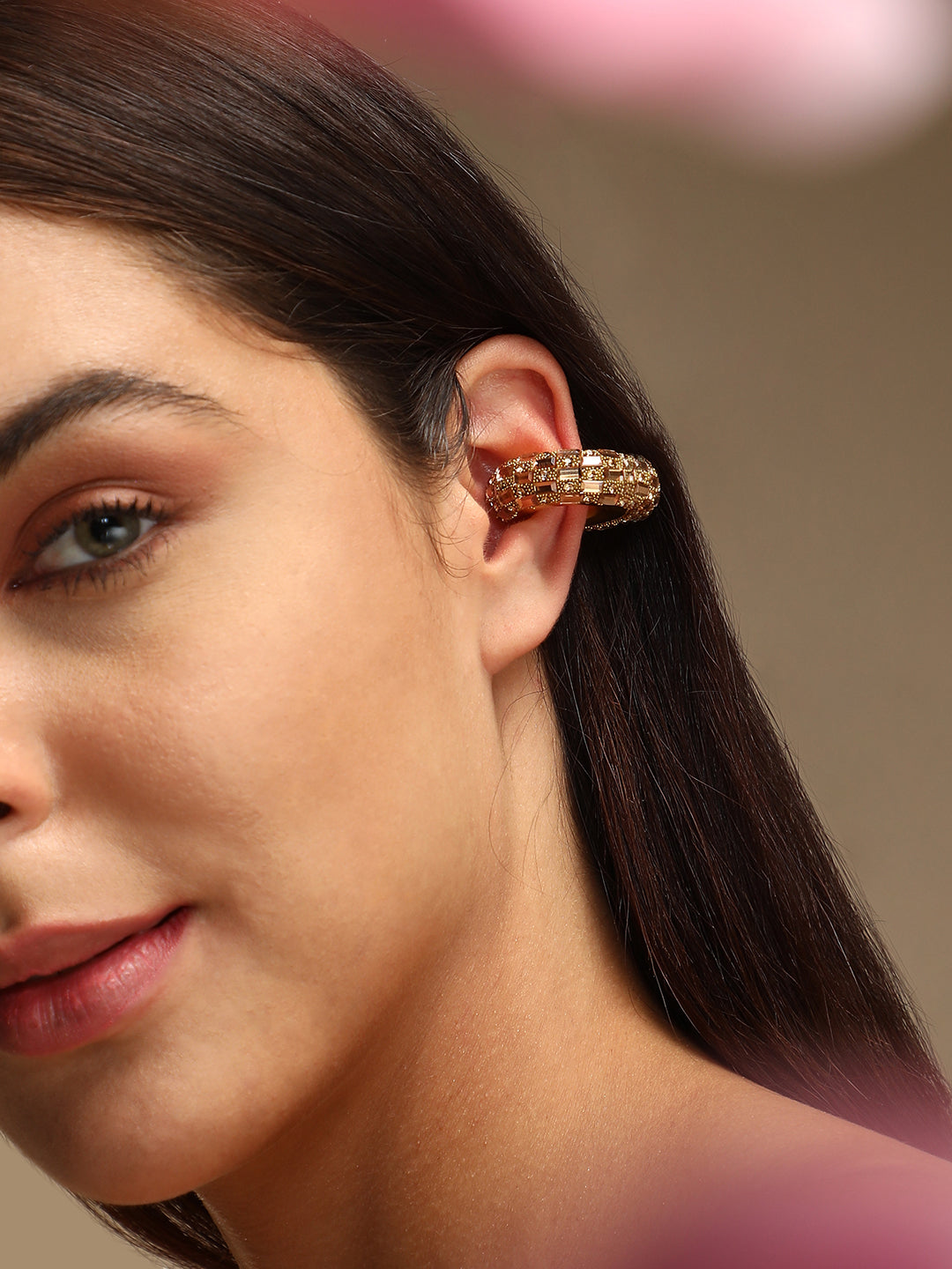 The Mirror Cuff Earrings - Antique Gold-SOHIER8841