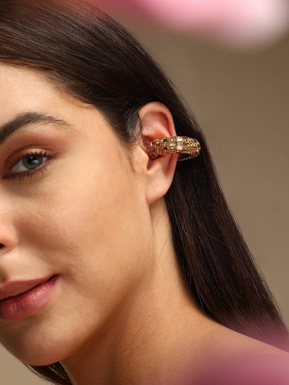 The Mirror Cuff Earrings - Antique Gold-SOHIER8841