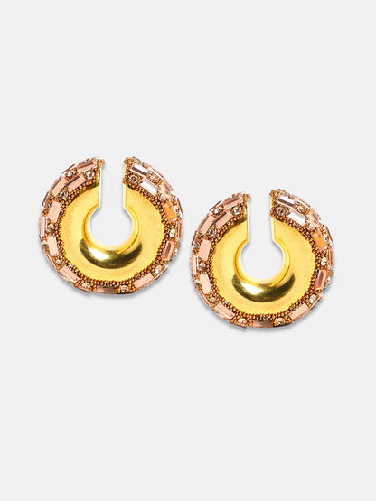 Women's The Mirror Cuff Earrings - Tan Brown