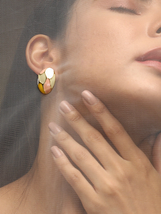 Women's The Python Stud Earrings - Blush Pink:Pistachio Green