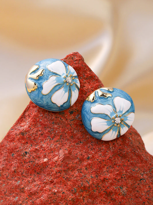 Women's The Hana Stud Earrings - Sky Blue