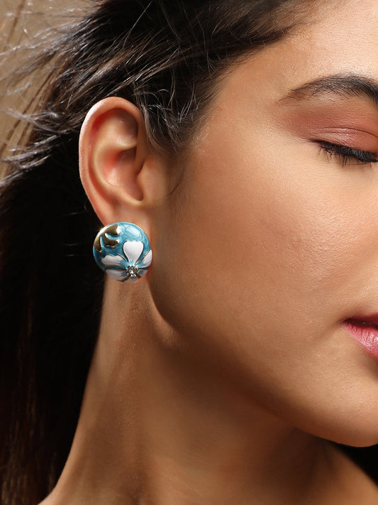 Women's The Hana Stud Earrings - Sky Blue