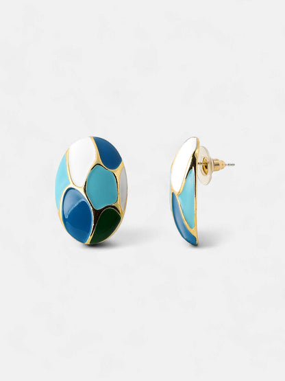Women's The Python Stud Earrings - Indigo Blue:Sky Blue