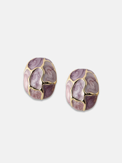 Women's The Veined Stud Earrings - Lavender
