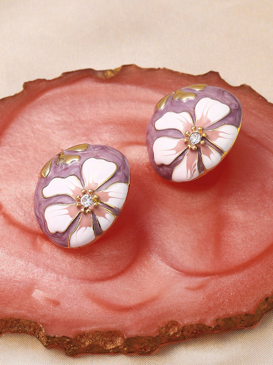 Women's The Hana Stud Earrings - Lavender