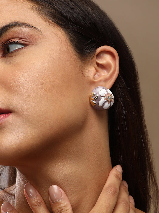 Women's The Hana Stud Earrings - Lavender