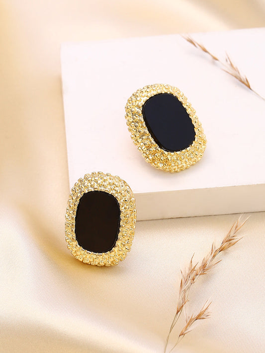 Women's The Celeste Stud Earrings - Onyx Black