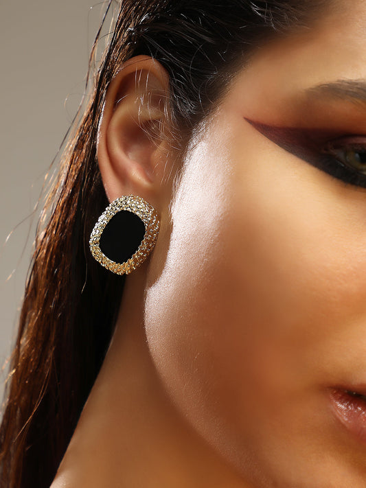 Women's The Celeste Stud Earrings - Onyx Black