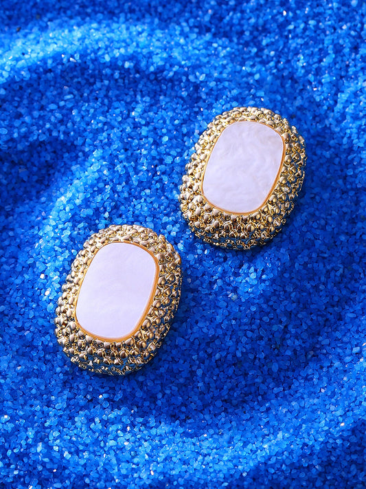 Women's The Celeste Stud Earrings - Pearl White