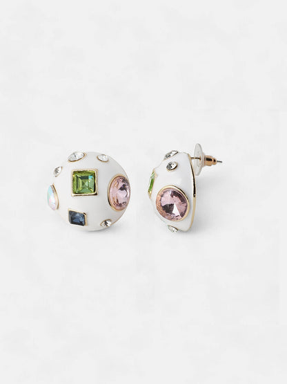 Women's The Cora Stud Earrings - Chalk White
