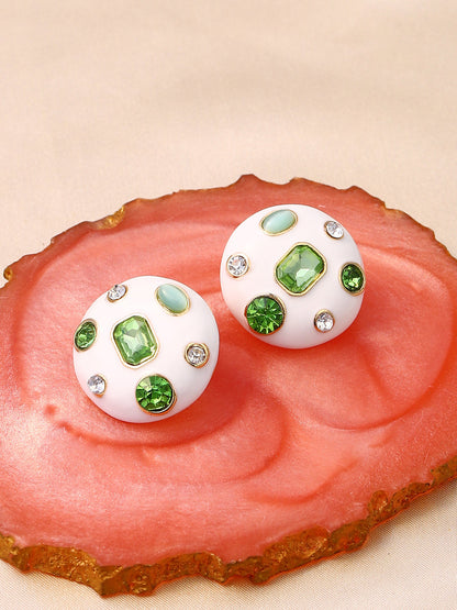 Women's The Duchess Stud Earrings - Pistachio Green