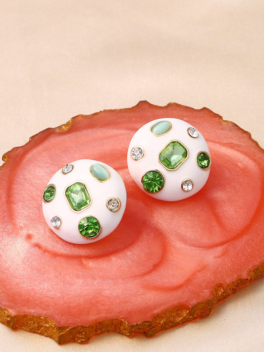 Women's The Duchess Stud Earrings - Pistachio Green