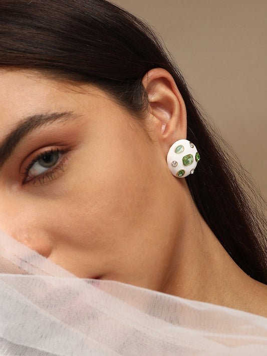Women's The Duchess Stud Earrings - Pistachio Green