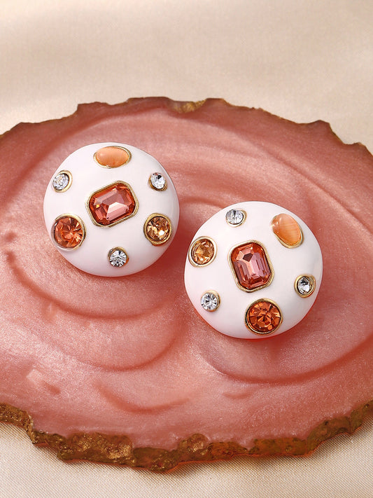 Women's The Duchess Stud Earrings - Nude Pink