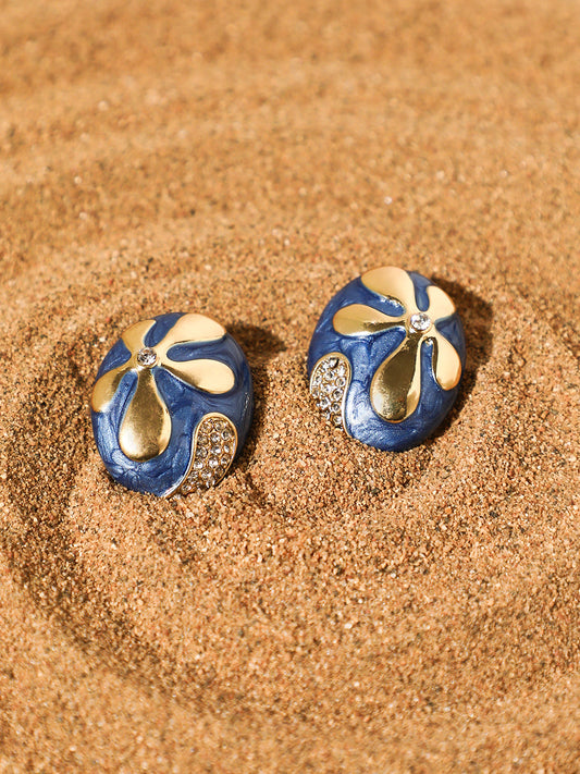 Women's The Florian Stud Earrings - Indigo Blue