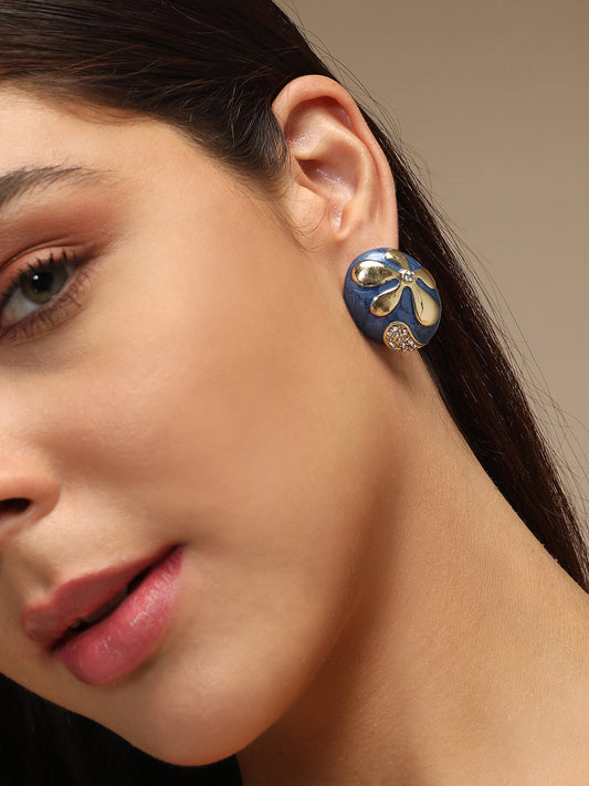 Women's The Florian Stud Earrings - Indigo Blue