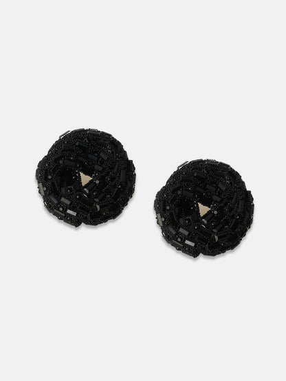 Women's The Nodum Stud Earrings - Onyx Black