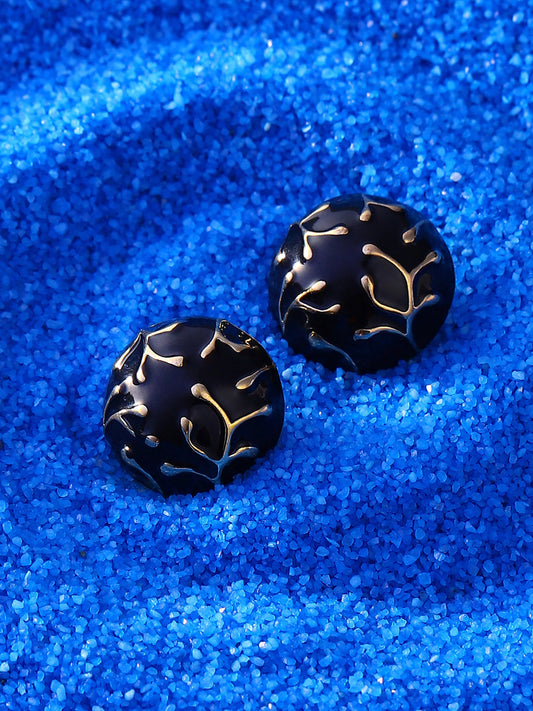 Women's The Twig Stud Earrings - Onyx Black