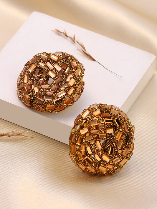 Women's The Nodum Stud Earrings - Antique Gold