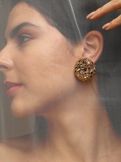 Women's The Nodum Stud Earrings - Antique Gold