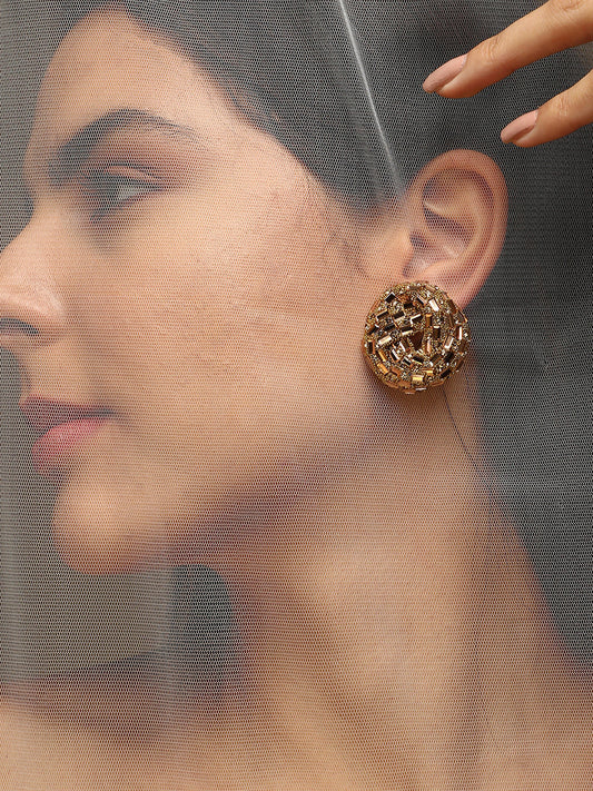 Women's The Nodum Stud Earrings - Antique Gold