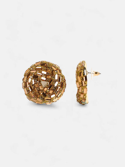 Women's The Nodum Stud Earrings - Antique Gold