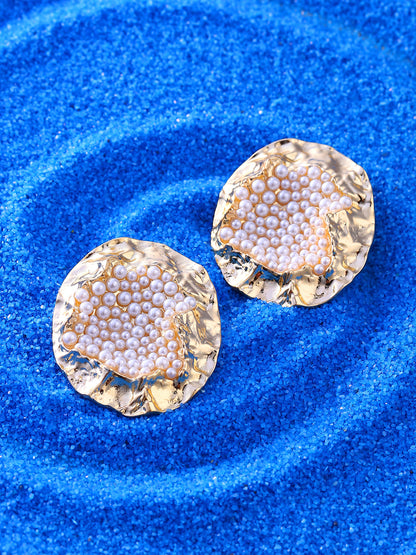 Women's The Lilypad Drop Earrings - Pearl White