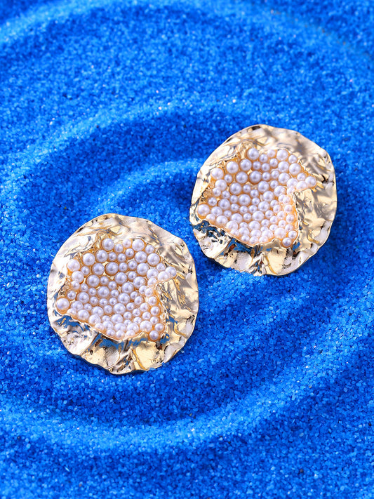 Women's The Lilypad Drop Earrings - Pearl White
