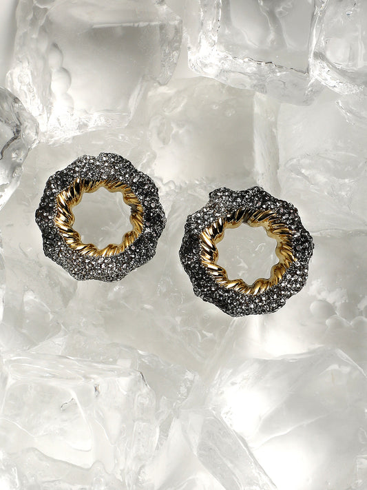 Women's The Jingle Stud Earrings - Antique Silver
