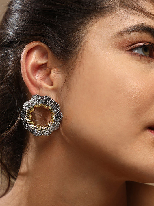 Women's The Jingle Stud Earrings - Antique Silver
