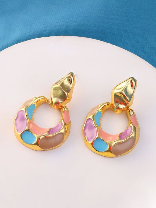 Women's The Amari Drop Earrings - Blush Pink:Sky Blue