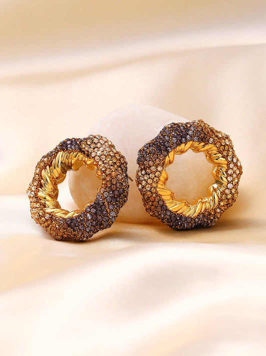 Women's The Jingle Stud Earrings - Antique Gold
