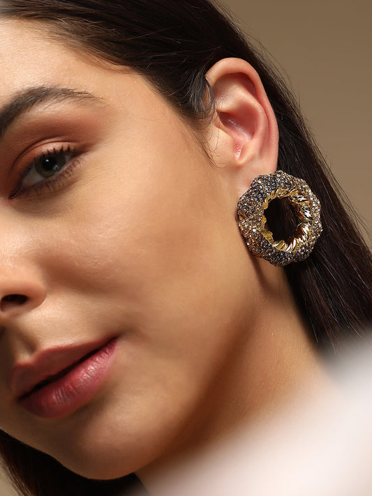 Women's The Jingle Stud Earrings - Antique Gold