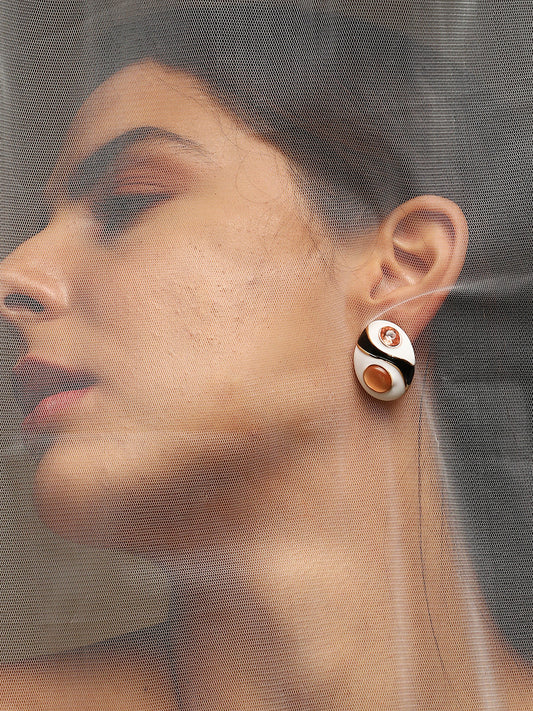 Women's The Marquess Stud Earrings - Peach Orange:Nude Pink