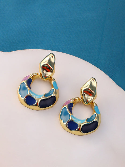 Women's The Amari Drop Earrings - Indigo Blue:Sky Blue