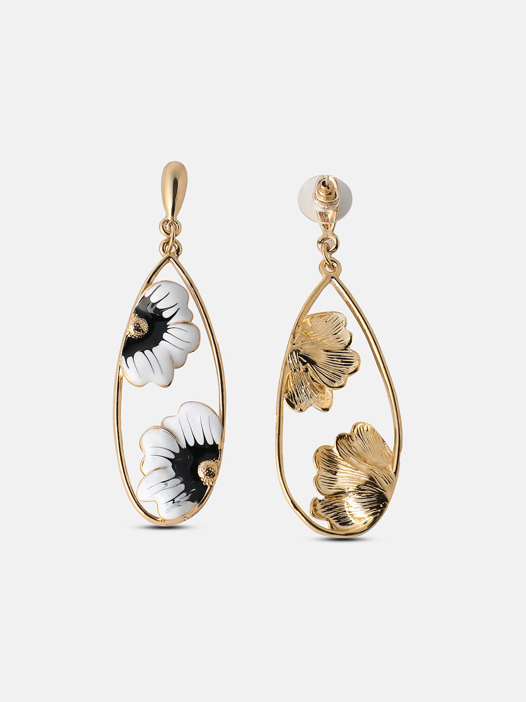 Women's The Anemone Drop Earrings - Navy Blue:Chalk White